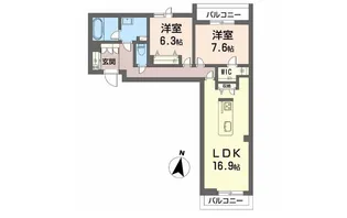 シャーメゾン春日【2階】の間取り