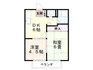 サンハイツヤジマA棟【1階】の間取り