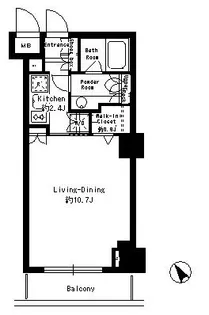 パークルージュ赤坂檜町【5階】の間取り