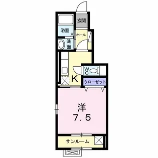 コリーヌB【1階】の間取り