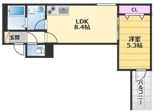 badge habucho【3階】の間取り