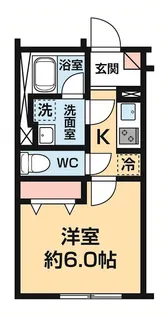 ハーモニーフラッツ神楽坂【1階】の間取り