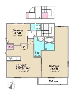 神奈川県川崎市宮前区小台1【アパート】の間取り