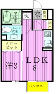 1LDKの間取り画像