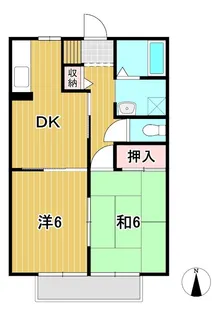 ベルドミールB【1階】の間取り