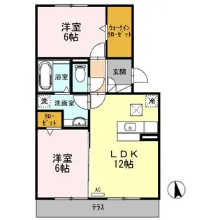 セジュール・ベル【1階】の間取り