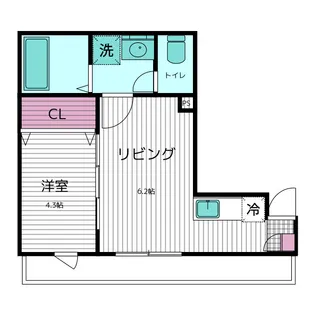 ツーフェア・ミーテン【4階】の間取り