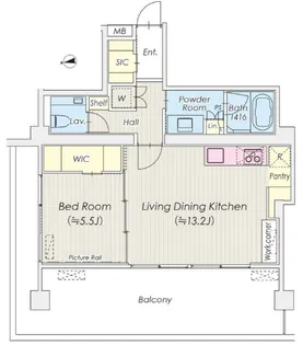 シャトレ信濃町【8階】の間取り