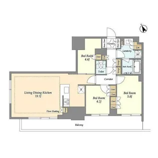 東京都荒川区西日暮里2【マンション】の間取り