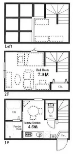 ハーミットクラブハウス高井戸の間取り