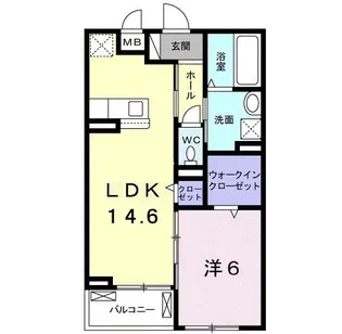 プティグレーヌ久御山【2階】の間取り