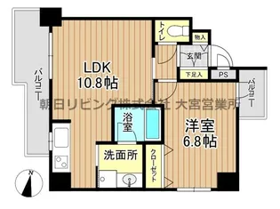 埼玉県さいたま市中央区本町西3【マンション】の間取り