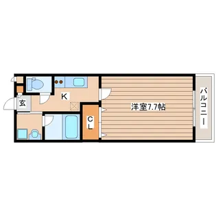 ヴィラボヌール【2階】の間取り