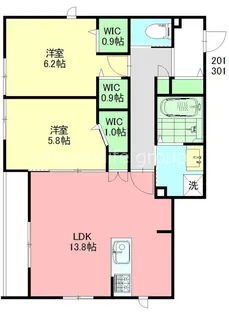 メゾン湘南江の島【2階】の間取り