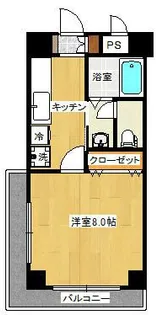 川浪ビル2【6階】の間取り