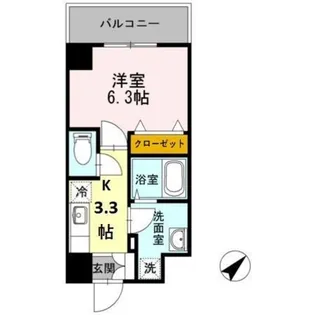 Hill Flat Osaki【3階】の間取り