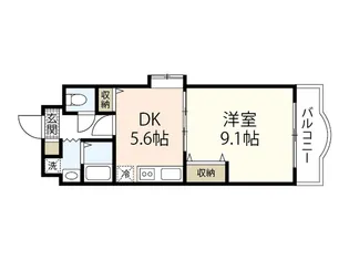 シオン北長瀬【5階】の間取り