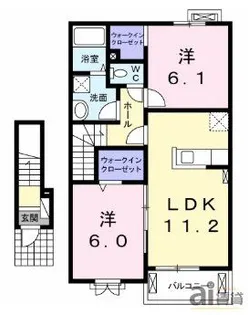東京都武蔵村山市学園4【アパート】の間取り