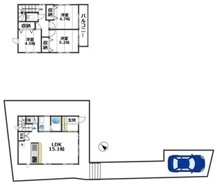 東京都板橋区前野町3【一戸建】の間取り