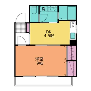 TKフラット【1階】の間取り