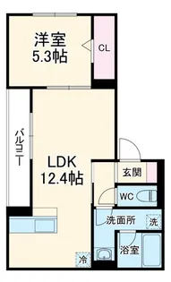 ドムスクレスト南林間【3階】の間取り