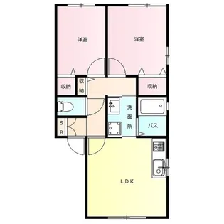 セゾン・マリートB【1階】の間取り