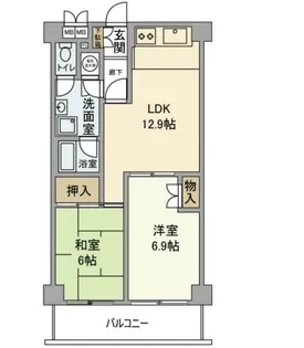 第二サンライズ五反田【2階】の間取り