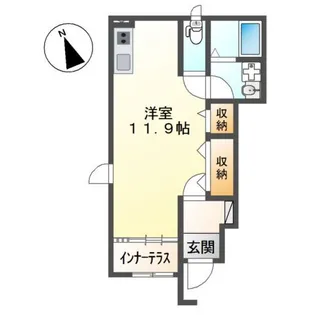 プログレス2番館【1階】の間取り