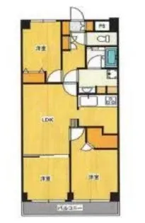 洋伸東大島マンション【4階】の間取り