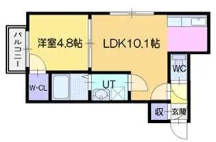 カーサ・フォレスト豊平【2階】の間取り