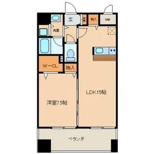 愛知県名古屋市中区橘1【マンション】の間取り