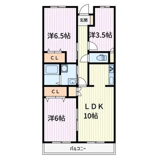 グランドゥールII蕨NAGAI【3階】の間取り