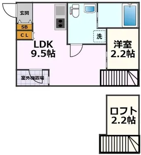 REX新栄【2階】の間取り