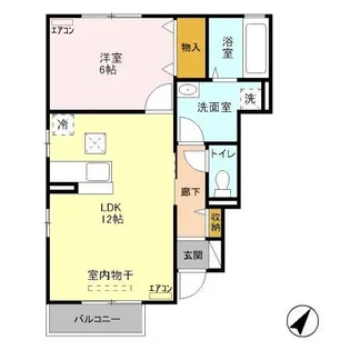 ヴィラ・アザレア A棟【1階】の間取り