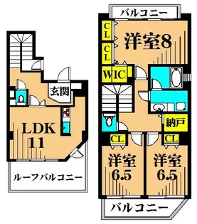 フォレストーン西大井【5階】の間取り