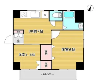 田園マンション【3階】の間取り