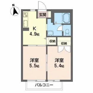 WAGATUMAコーポ A【1階】の間取り
