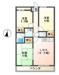 メゾンアザレア【3階】の間取り