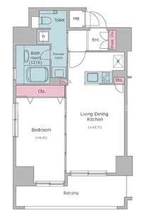 レジディア秋葉原【2階】の間取り