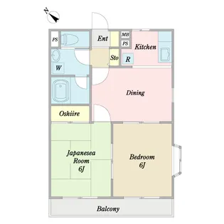 サザン・クロス【2階】の間取り