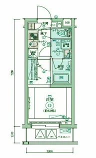 リヴシティ恵比寿【2階】の間取り
