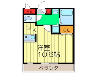 アロマ-ジュ渚【3階】の間取り
