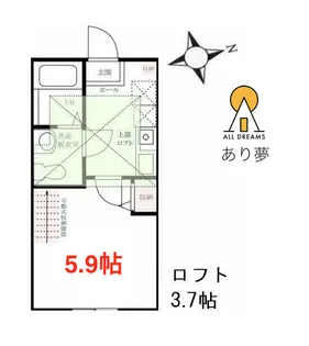 ハーミットクラブハウスエスカリエ反町【1階】の間取り