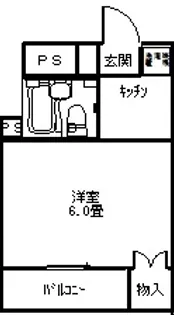 カワラマチハイツ箱田【1階】の間取り