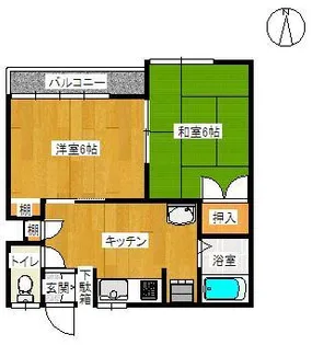 コーポもがみ錦町【1階】の間取り