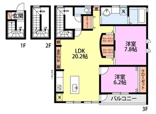 Common東出来島 A棟【3階】の間取り
