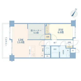 エス・バイ・エルマンション御殿山【8階】の間取り