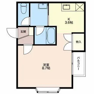 リバティハイツ【1階】の間取り