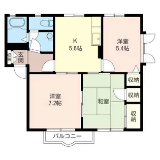 カーサ十一屋A【2階】の間取り