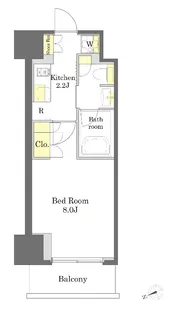 プライムメゾン中野坂上【2階】の間取り